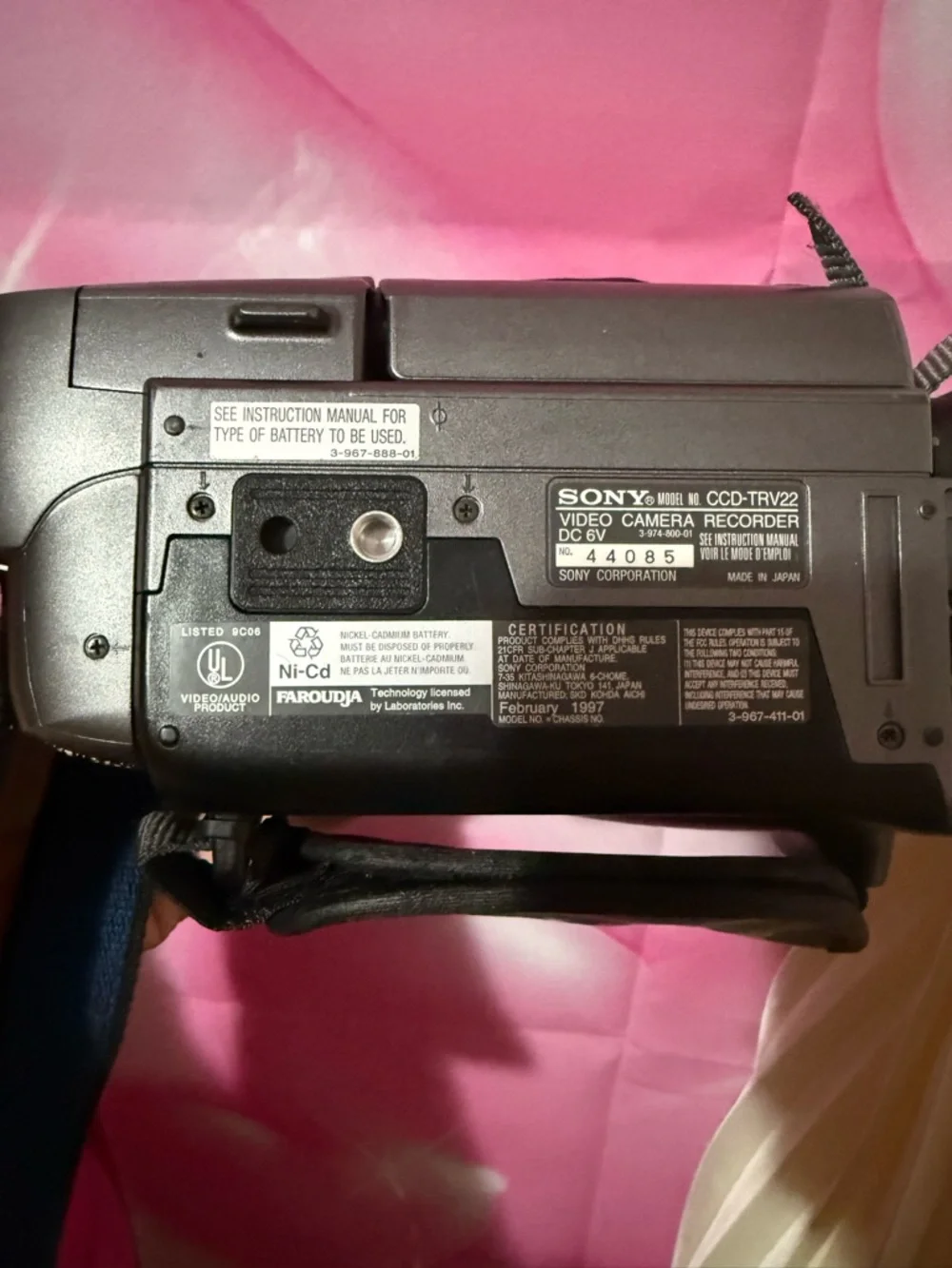 Sony Handycam Vision Camcorder - Dark Gray with Blue Strap